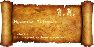 Nyemetz Milemon névjegykártya
